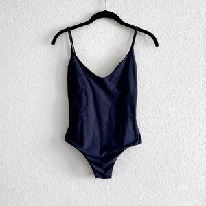 J. Crew One Piece Swimsuit bathing suit Navy Modest Size 2 small